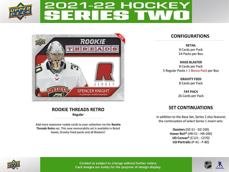 2021-22 Upper Deck Series 2 Retail Box (PRE-ORDER) (Available Instore)