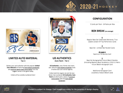 2021 UPPER DECK SP HOCKEY HOBBY BOX (AVAILABLE INSTORE)