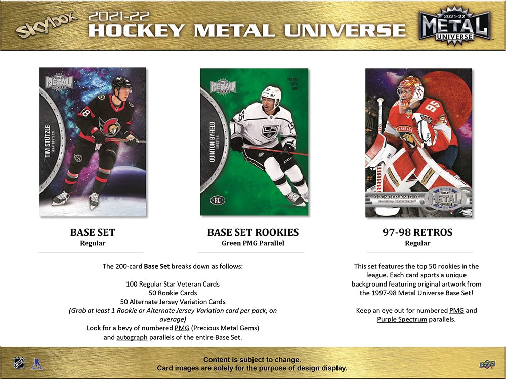 2021-22 UD SKYBOX METAL UNIVERSE HOCKEY HOBBY BOX
