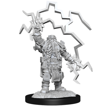 WizKids DND Unpainted Male Dwart Cleric (2 count)