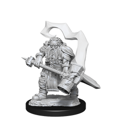 WizKids DND Unpainted Male Dwart Cleric (2 count)