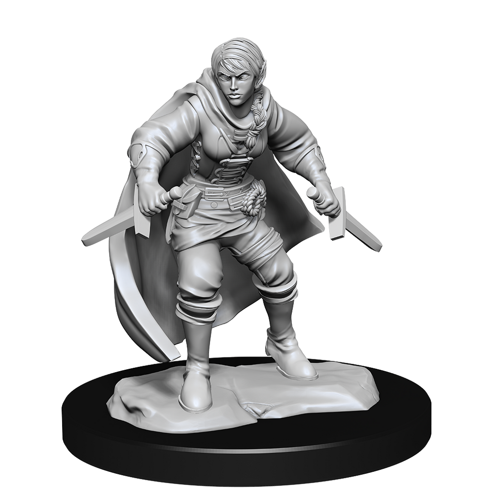 WizKids DND Unpainted Female Half-Elf Rogue (2 count)