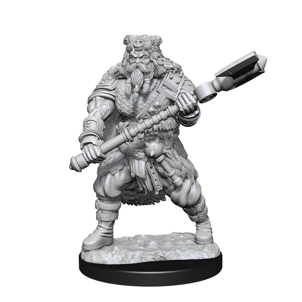 WizKids DND Unpainted Male Human Barbarian (2 count)