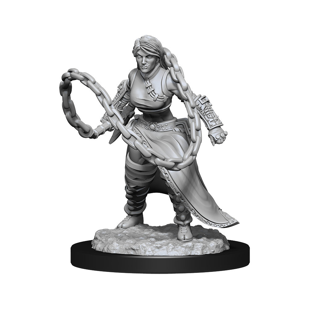 WizKids DND Unpainted Female Human Monk (2 count)