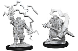 WizKids DND Unpainted Male Dwart Cleric (2 count)