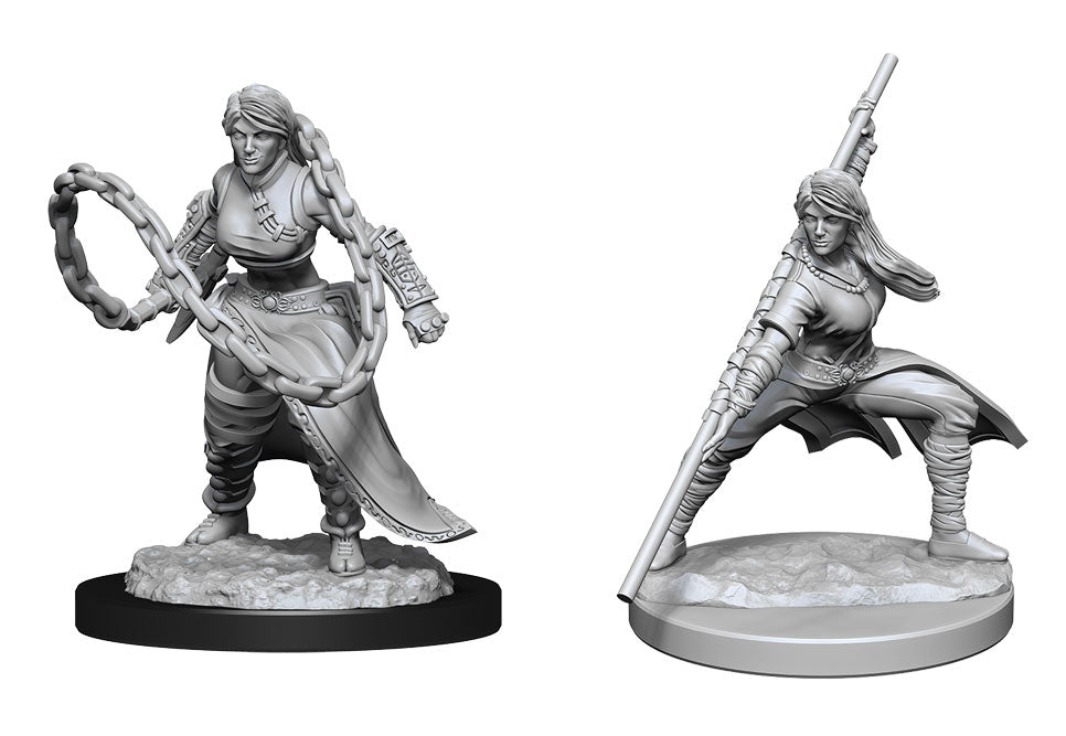 WizKids DND Unpainted Female Human Monk (2 count)