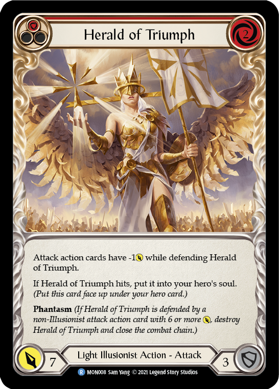 Herald of Triumph (Red) [MON008] (Monarch)  1st Edition Normal