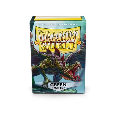 100ct Green Dragon Shield Matte Sleeves