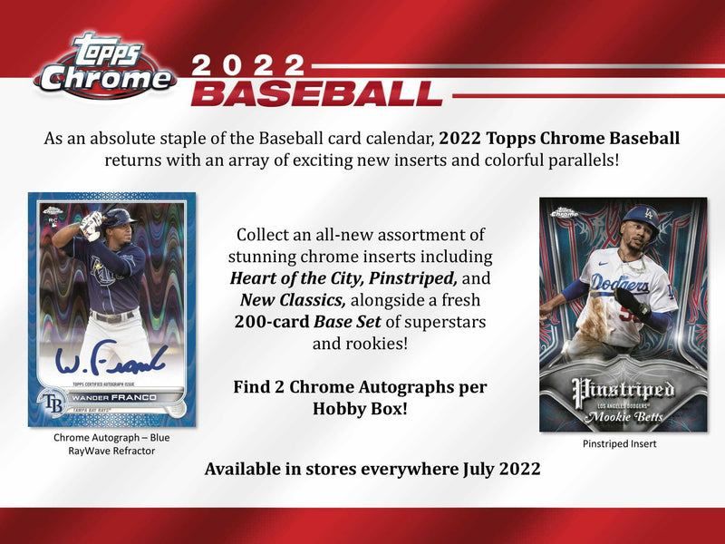 2022 Topps Chrome Baseball Hobby Box