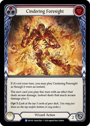 Cindering Foresight (Red) [CRU165] (Crucible of War)  1st Edition Rainbow Foil