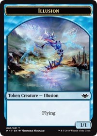 Illusion (005) // Emblem - Serra the Benevolent (020) Double-sided Token [Modern Horizons Tokens]