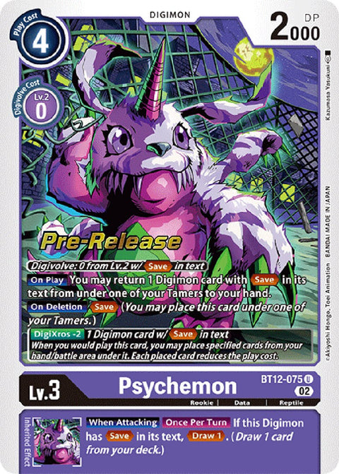 Psychemon [BT12-075] [Across Time Pre-Release Cards]