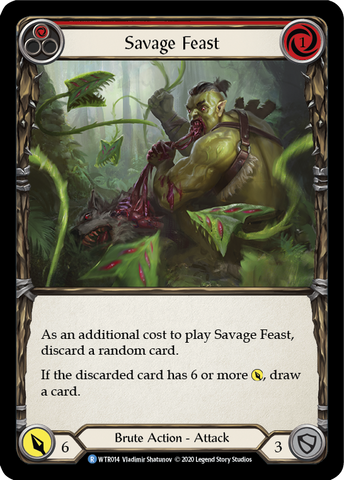 Savage Feast (Red) [U-WTR014] (Welcome to Rathe Unlimited)  Unlimited Rainbow Foil
