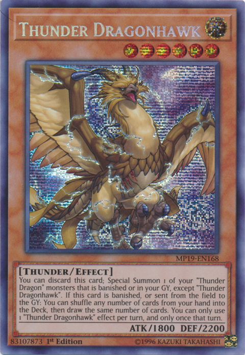 Thunder Dragonhawk [MP19-EN168] Prismatic Secret Rare